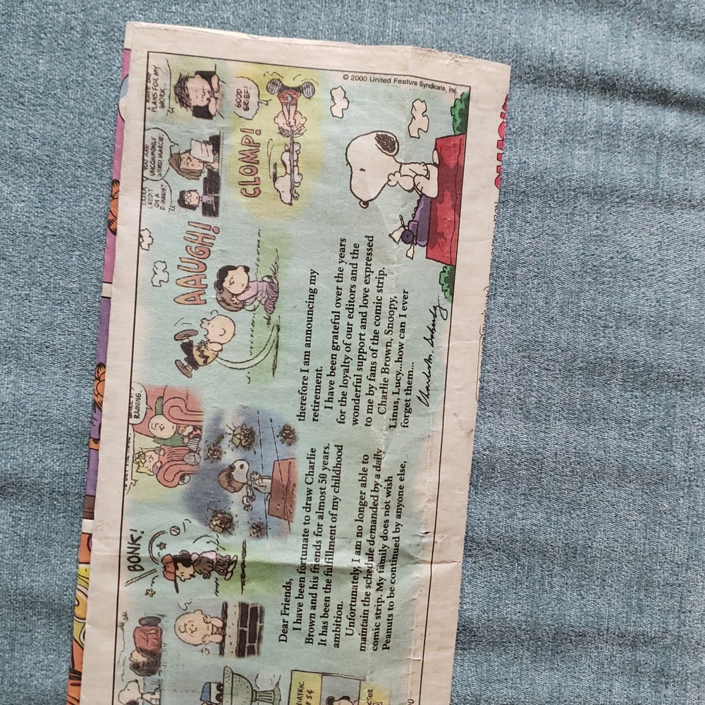 Final Peanuts Comic Strip - Picture 3 of 5